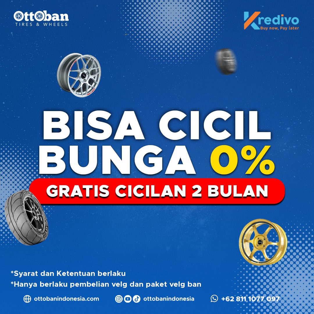 Upgrade Velg dan Ban dengan Cicilan 0% Kredivo – Gratis Cicilan 2 Bulan!