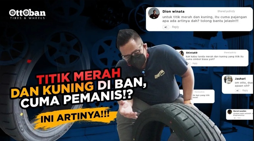 Apa Arti Tanda Titik Merah dan Kuning di Ban Mobil