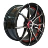 AMW Rush Ring 15X7.0 PCD 4X100 +35 Black Red Lip