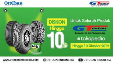 Belanja Ban GT Radial di Ottoban dan Nikmati Diskon 10%