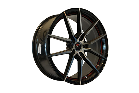 DCENTI Racing 0619 Ring 18X8.0 PCD 5X114,3 ET +35 Black Machine Face + Red ...