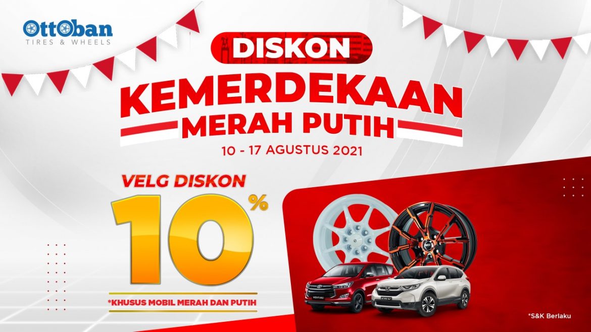 Promo Velg Mobil Diskon 10% Spesial Hari Kemerdekaan Indonesia Ke-76