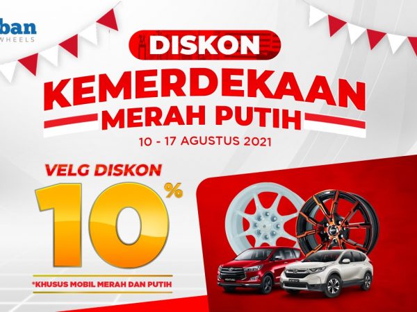 Promo Velg Mobil Diskon 10% Spesial Hari Kemerdekaan Indonesia Ke-76
